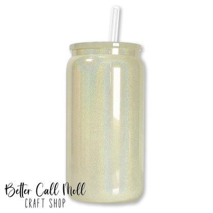 16oz Holographic Shimmer GLASS Sublimation Tumbler