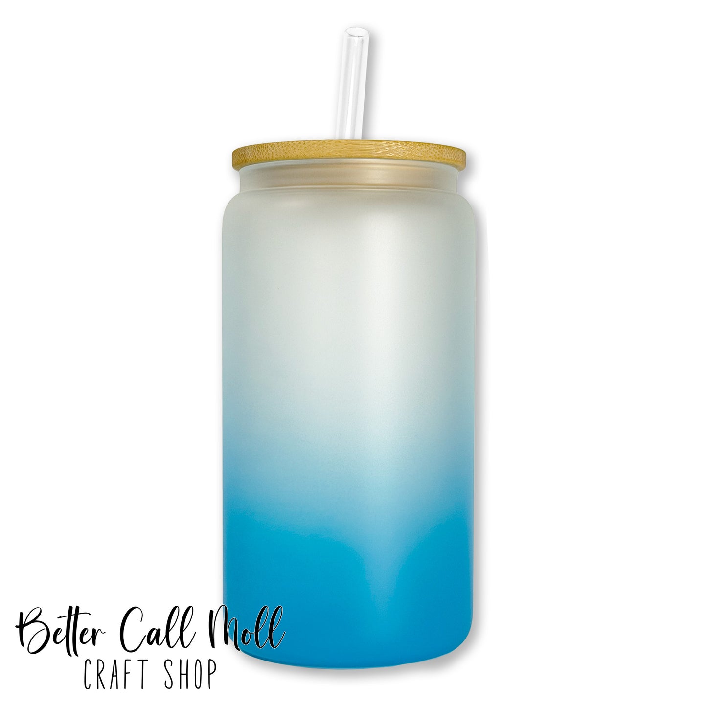 16oz Frosted Ombre Glass Sublimation Tumbler