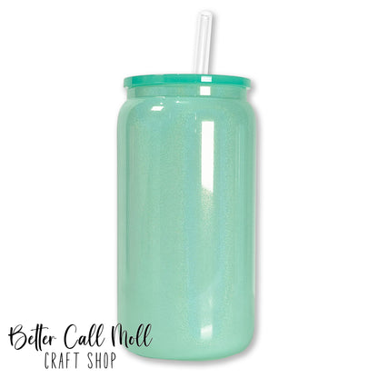 16oz Holographic Shimmer GLASS Sublimation Tumbler