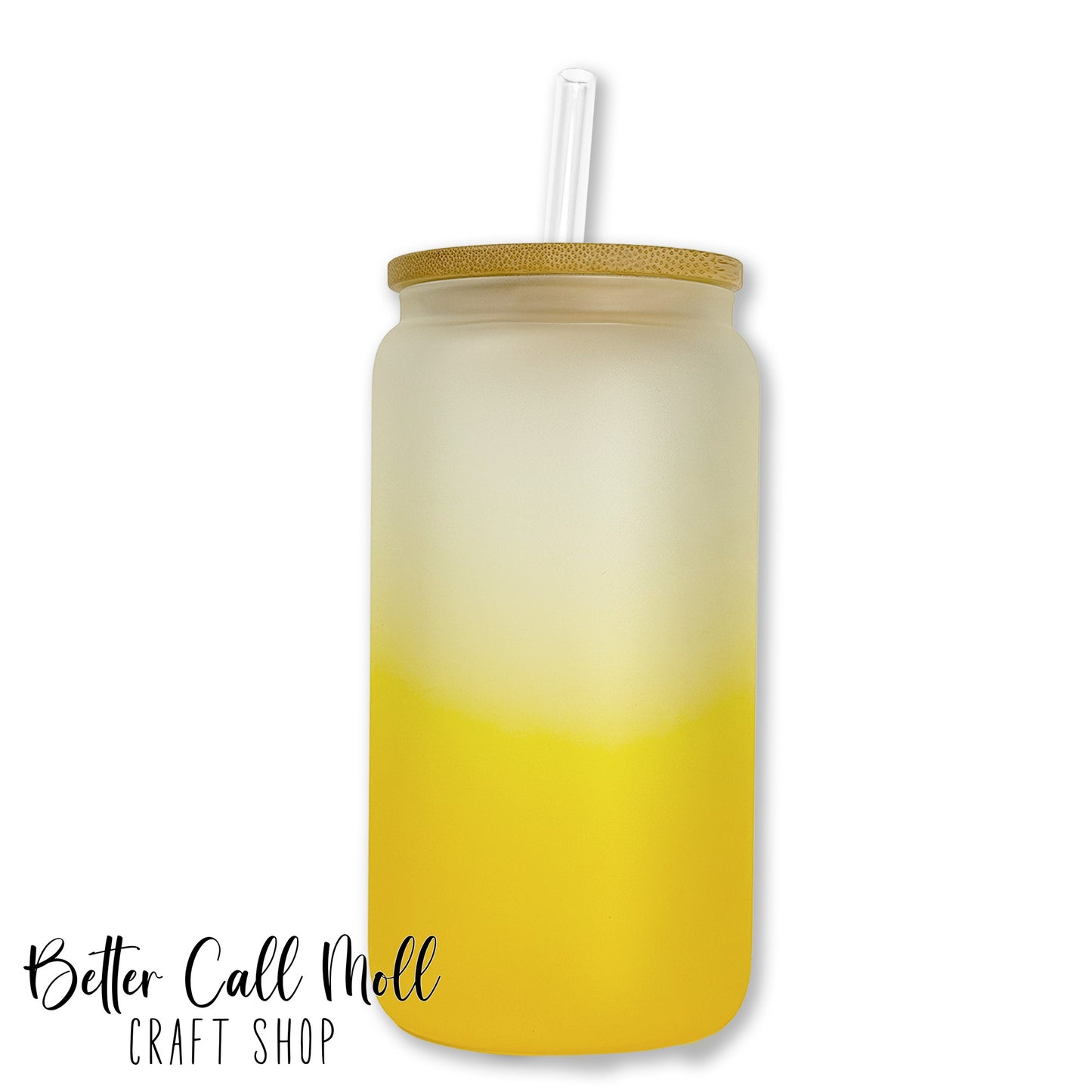 16oz Frosted Ombre Glass Sublimation Tumbler