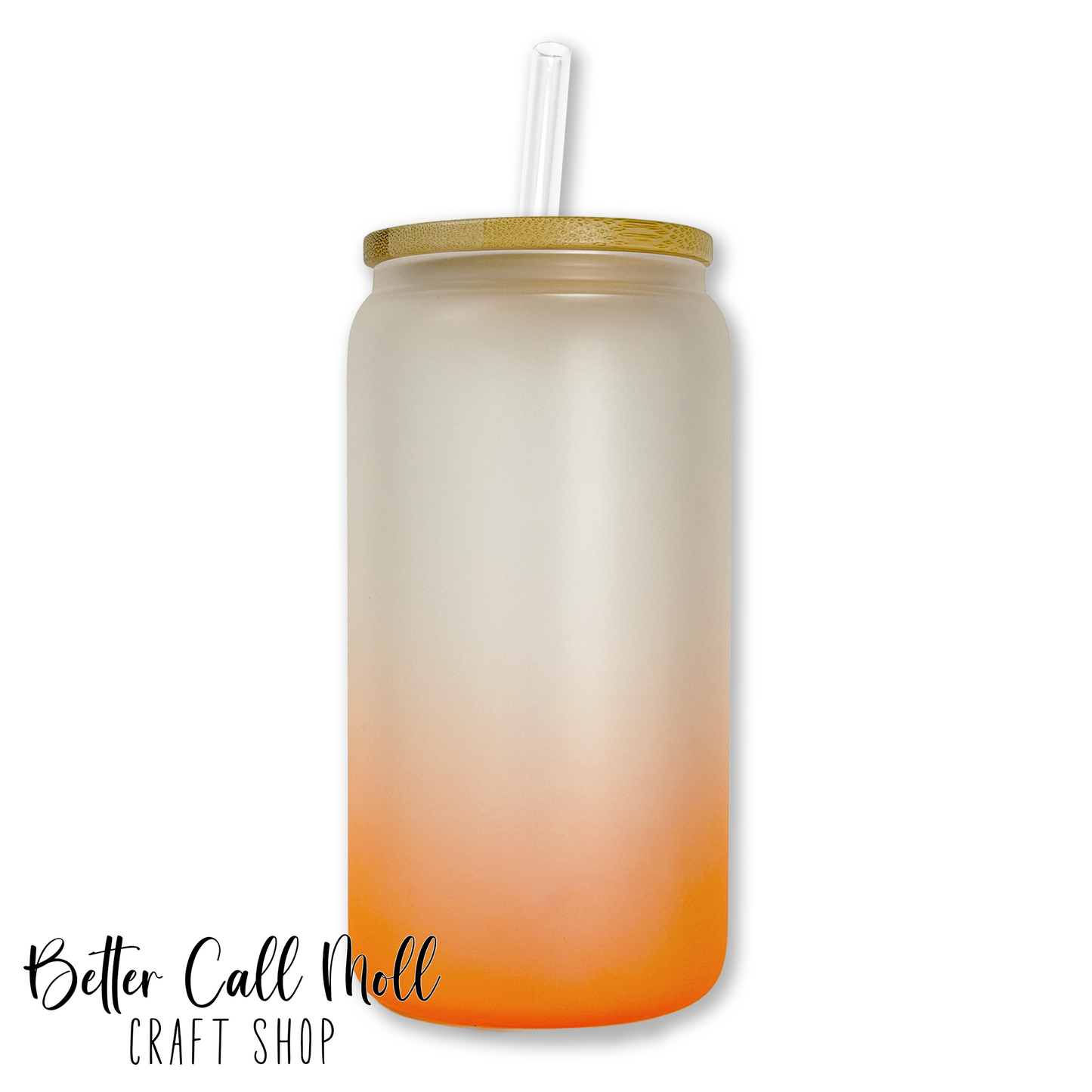 16oz Frosted Ombre Glass Sublimation Tumbler