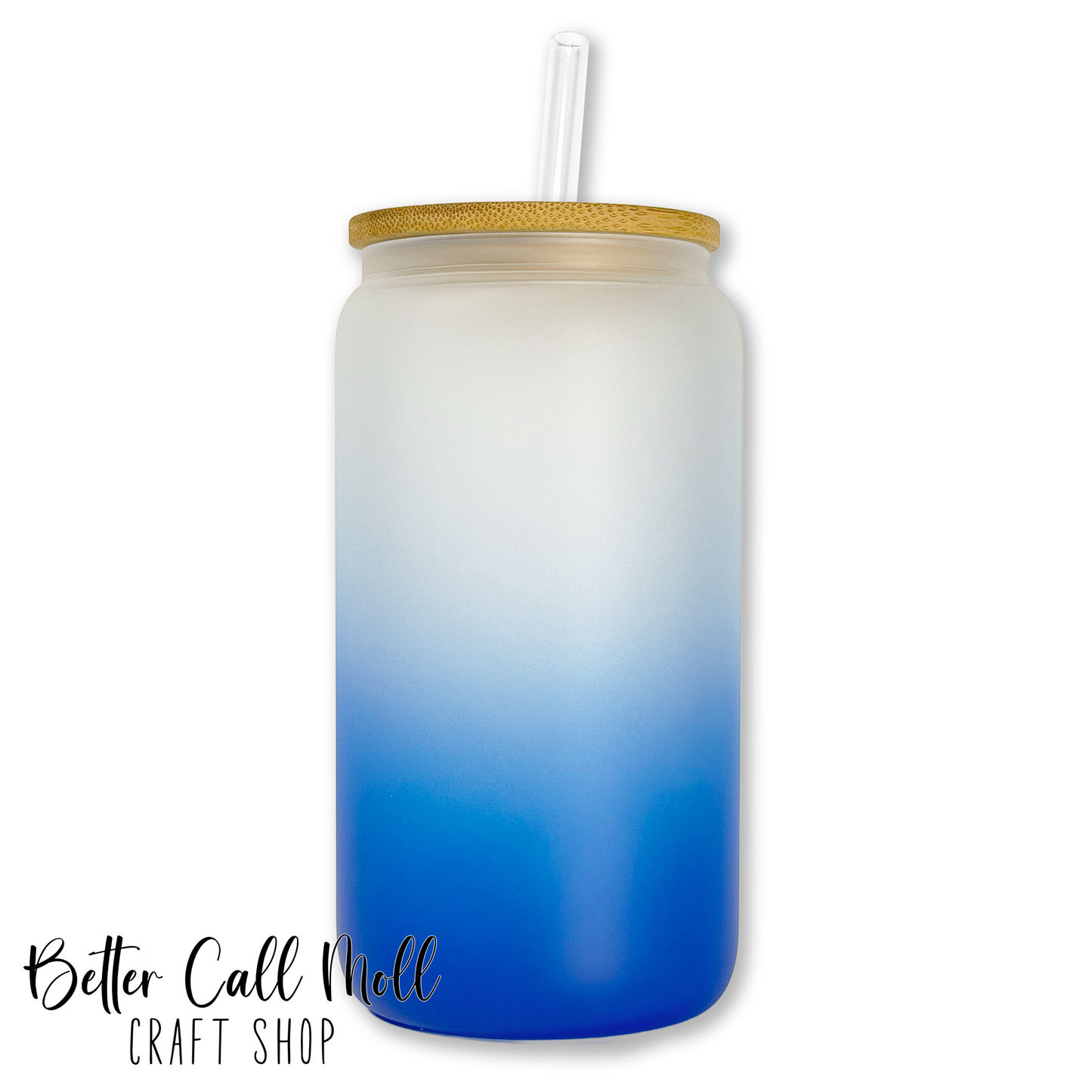 16oz Frosted Ombre Glass Sublimation Tumbler