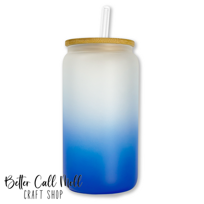 16oz Frosted Ombre Glass Sublimation Tumbler