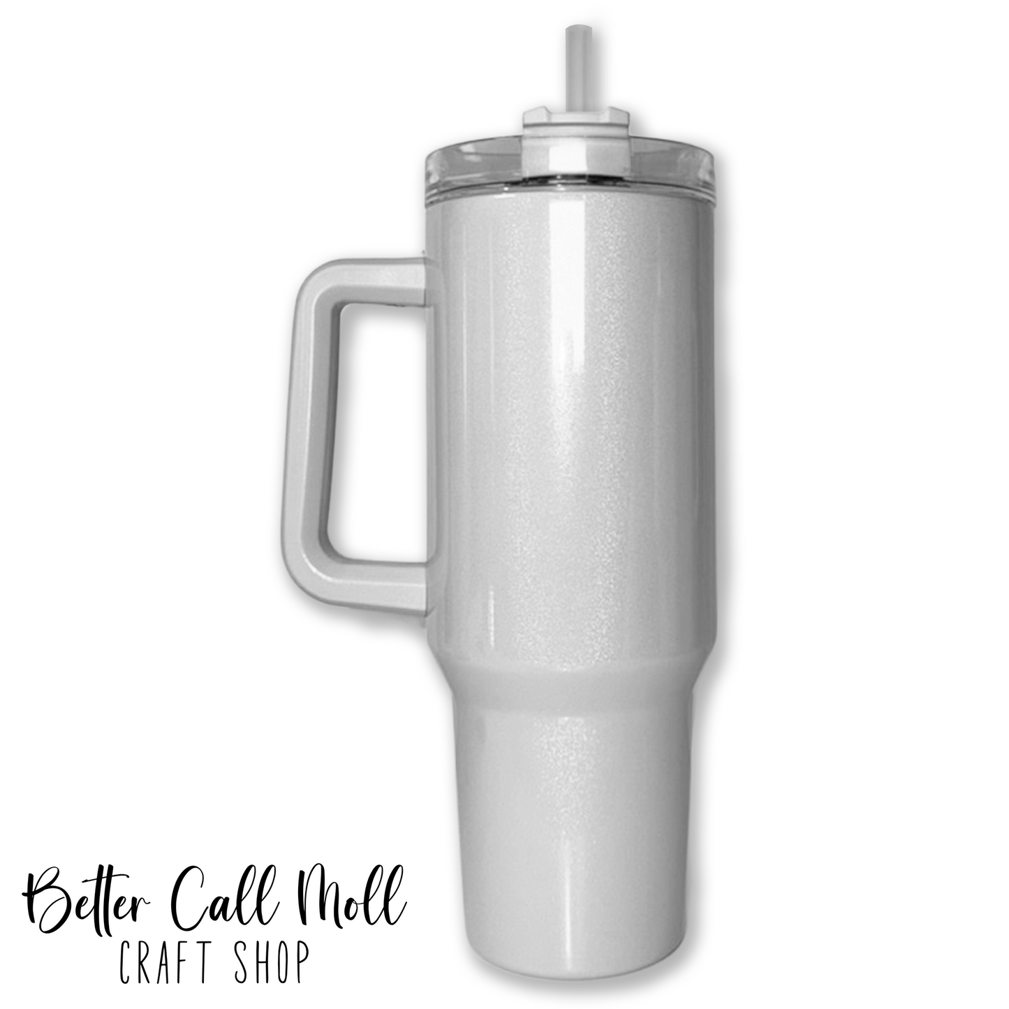 40oz Holographic Shimmer Handle Sublimation Tumbler