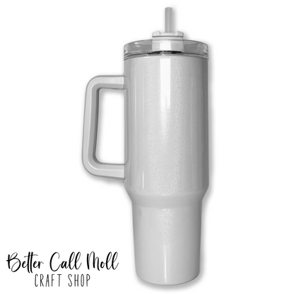 40oz Holographic Shimmer Handle Sublimation Tumbler
