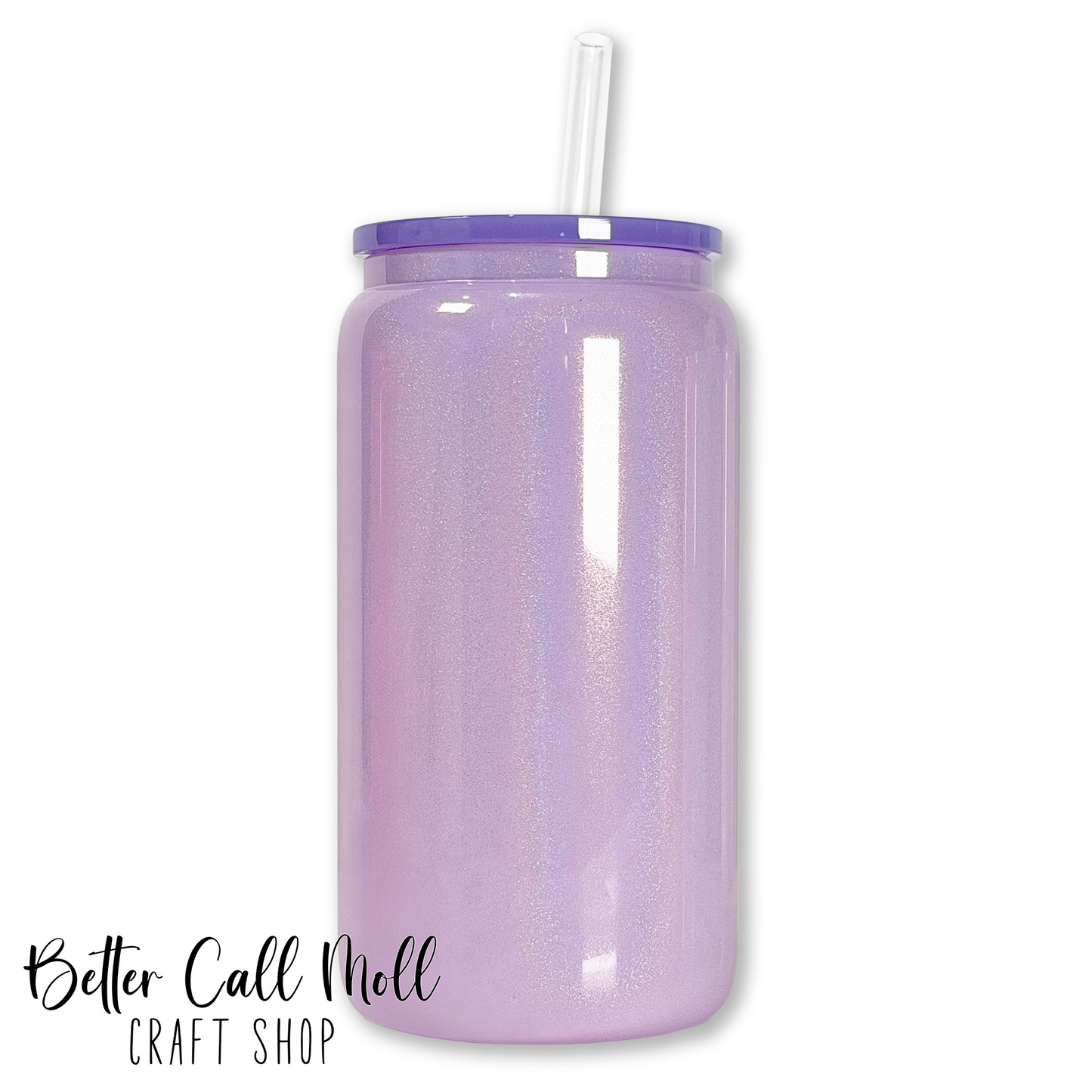 16oz Holographic Shimmer GLASS Sublimation Tumbler