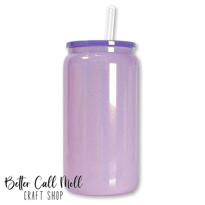 16oz Holographic Shimmer GLASS Sublimation Tumbler