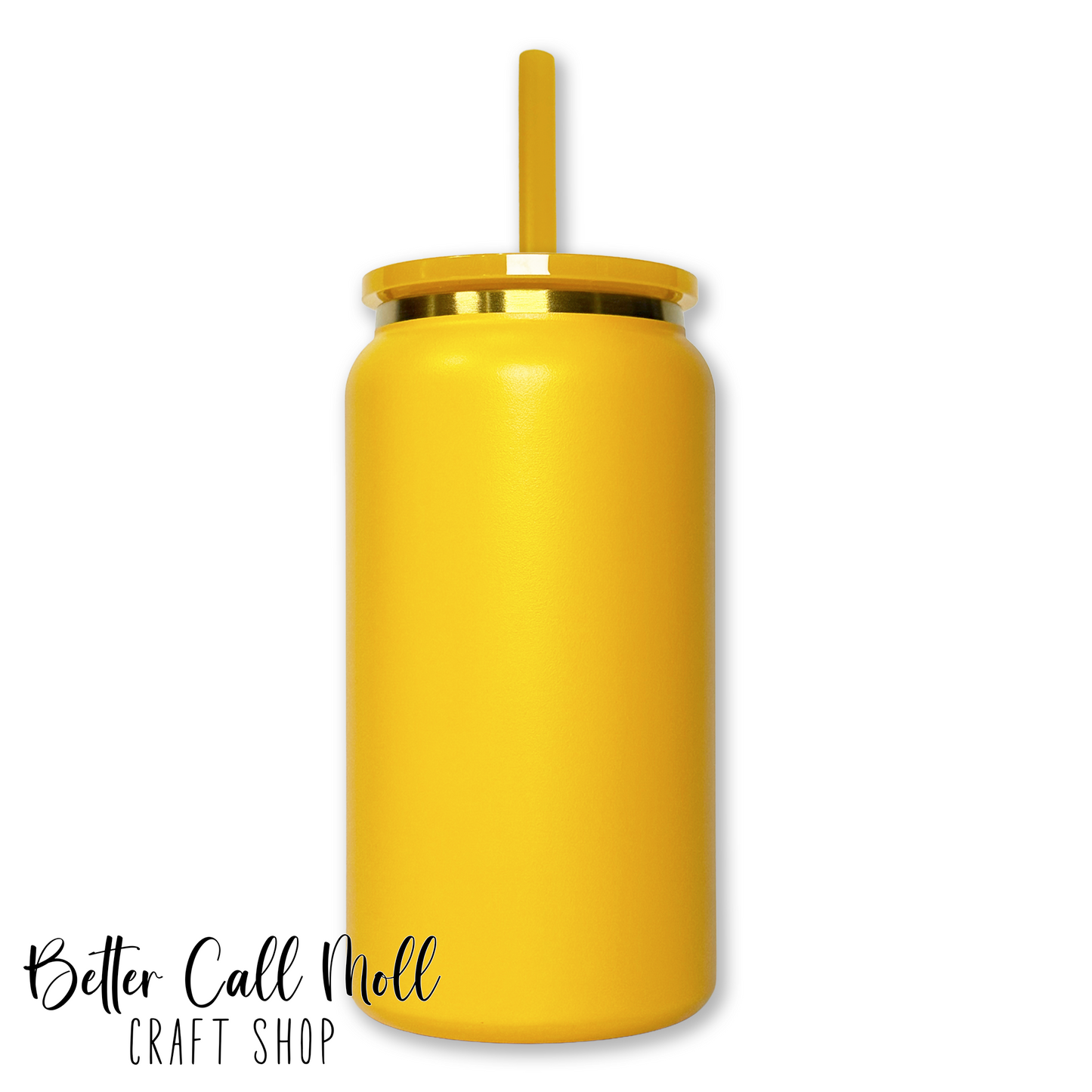16oz Gold Plated Powder Coated STAINLESS STEEL Tumbler | Multiple Colors Available