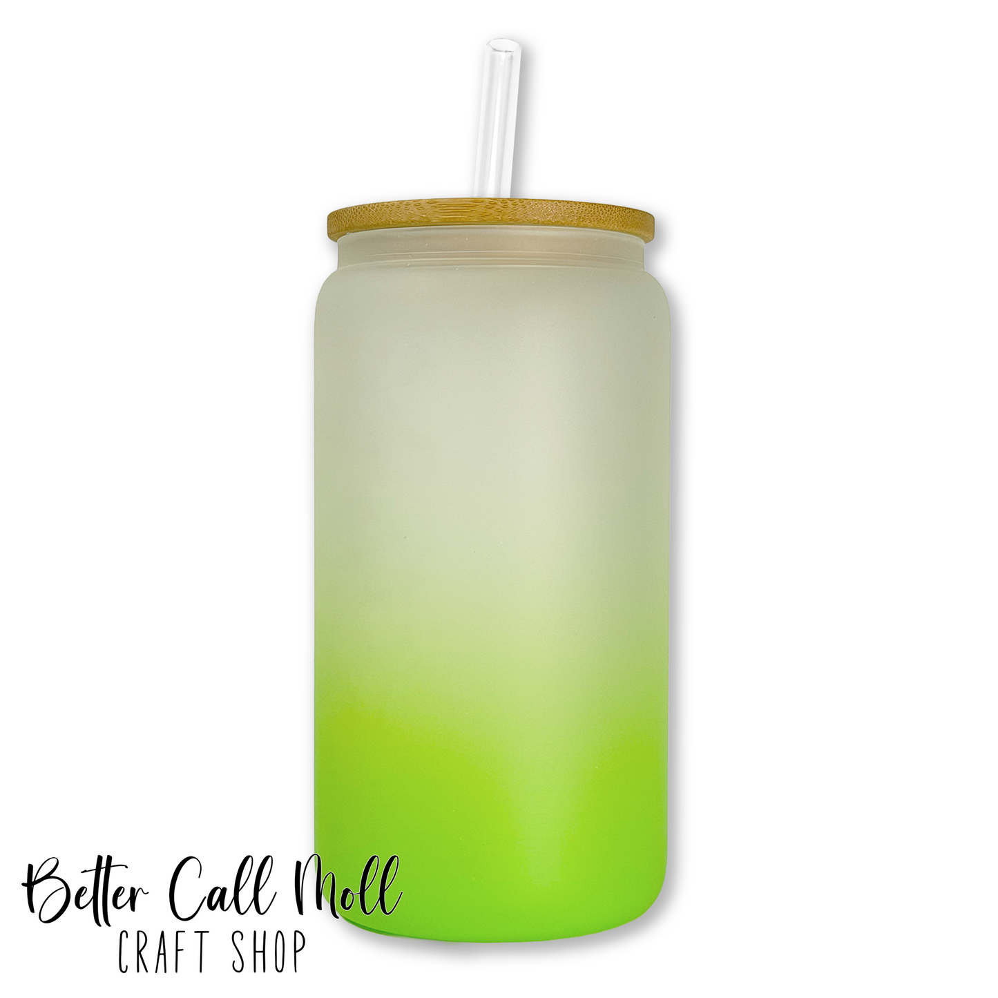 16oz Frosted Ombre Glass Sublimation Tumbler