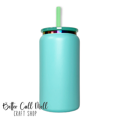 16oz Rainbow Plated Powder Coated STAINLESS STEEL Tumbler