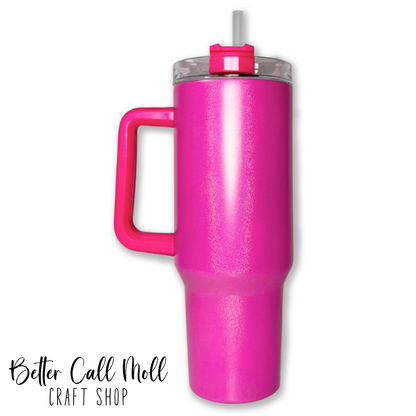 40oz Holographic Shimmer Handle Sublimation Tumbler