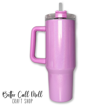 40oz Holographic Shimmer Handle Sublimation Tumbler