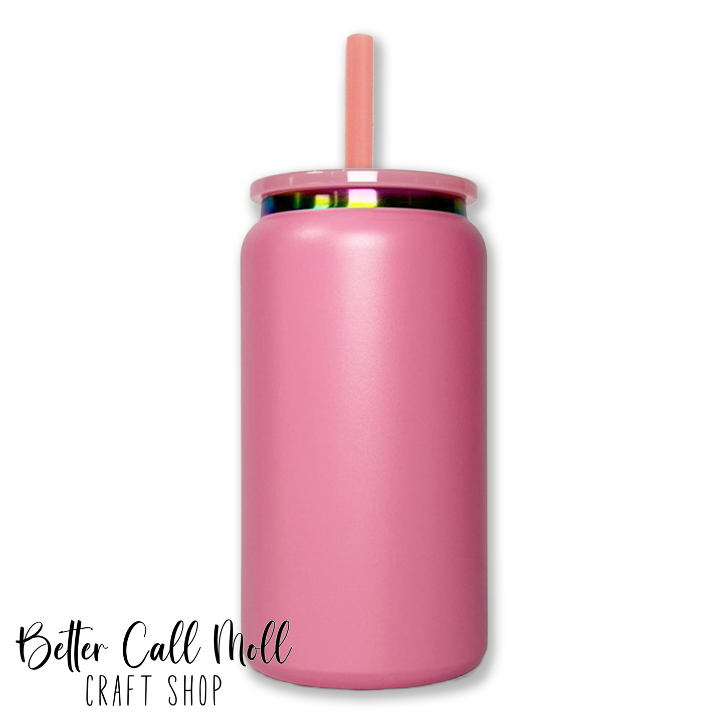 16oz Rainbow Plated Powder Coated STAINLESS STEEL Tumbler