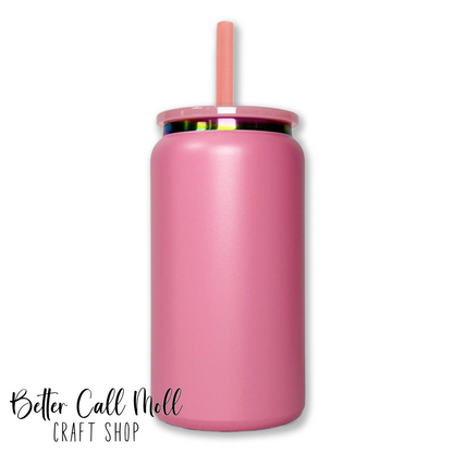 16oz Rainbow Plated Powder Coated STAINLESS STEEL Tumbler