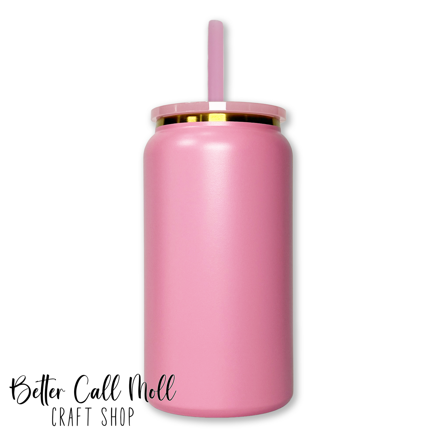16oz Gold Plated Powder Coated STAINLESS STEEL Tumbler | Multiple Colors Available