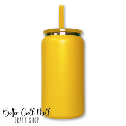 16oz Rainbow Plated Powder Coated STAINLESS STEEL Tumbler