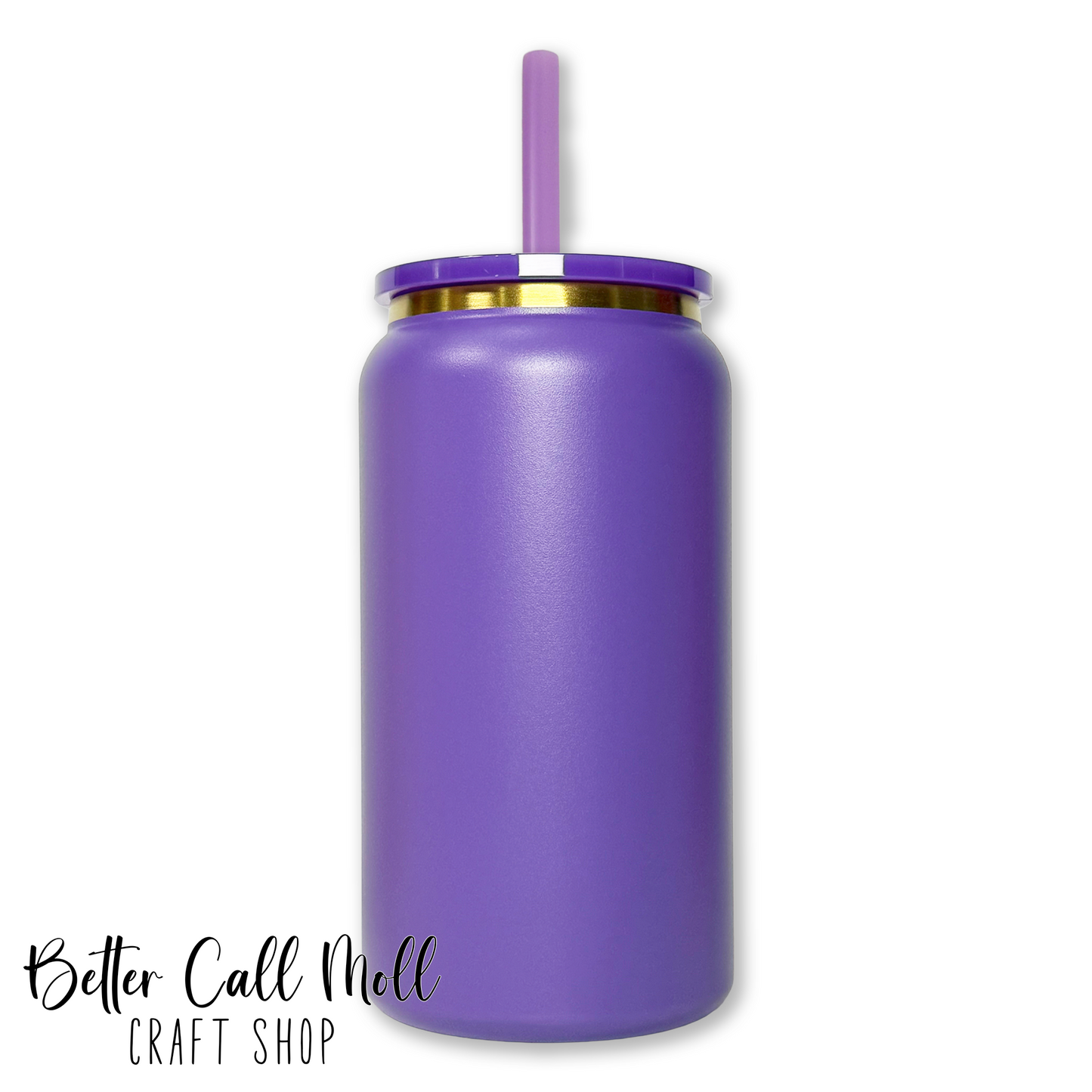 16oz Gold Plated Powder Coated STAINLESS STEEL Tumbler | Multiple Colors Available