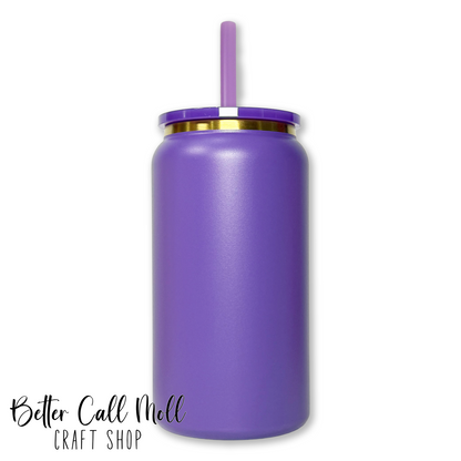 16oz Gold Plated Powder Coated STAINLESS STEEL Tumbler | Multiple Colors Available