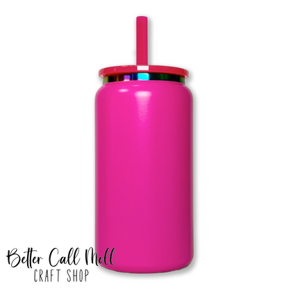 16oz Rainbow Plated Powder Coated STAINLESS STEEL Tumbler