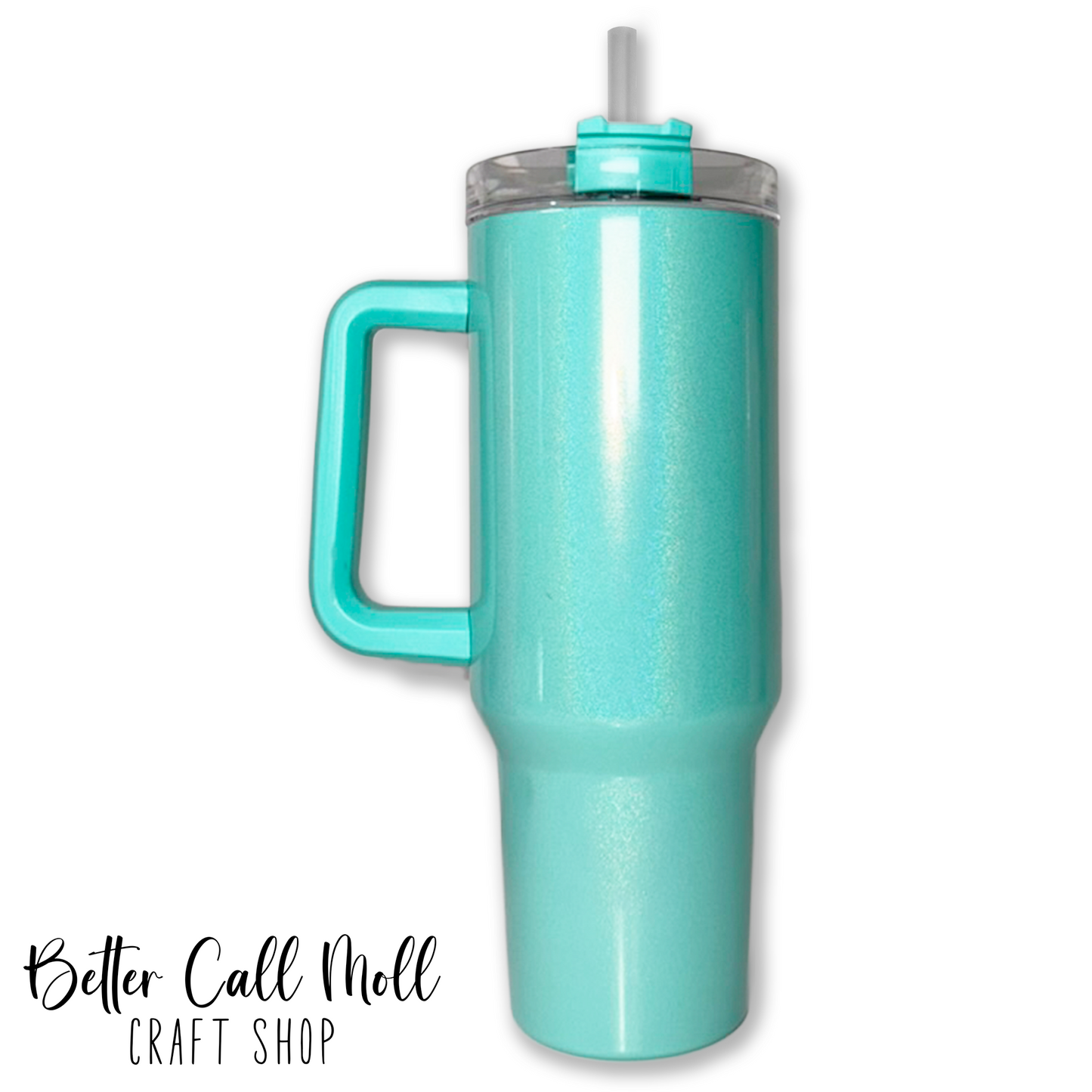 40oz Holographic Shimmer Handle Sublimation Tumbler