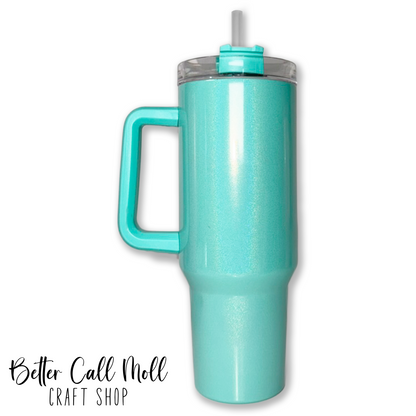 40oz Holographic Shimmer Handle Sublimation Tumbler
