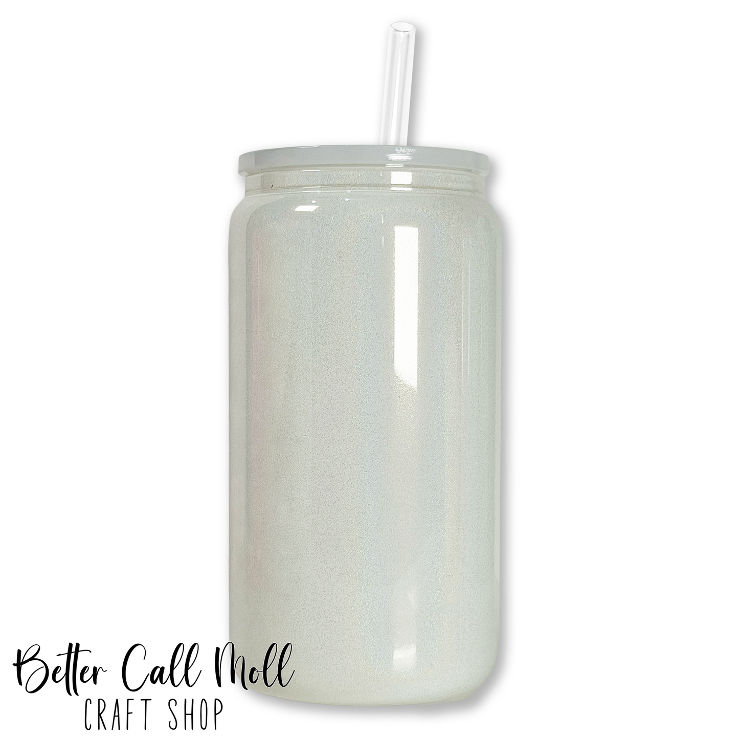 16oz Holographic Shimmer GLASS Sublimation Tumbler