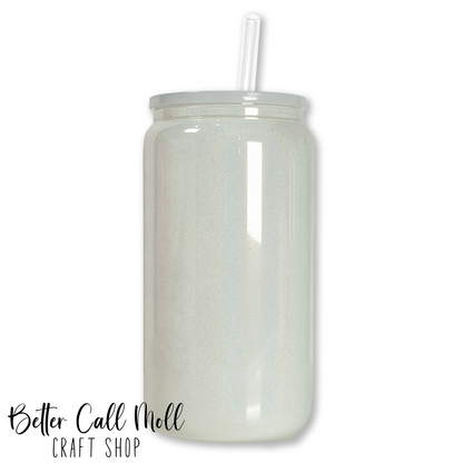 16oz Holographic Shimmer GLASS Sublimation Tumbler