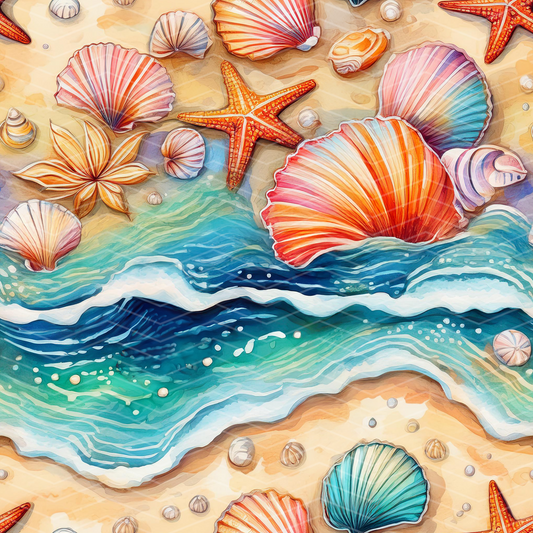 Beach 2 Digital Seamless Pattern