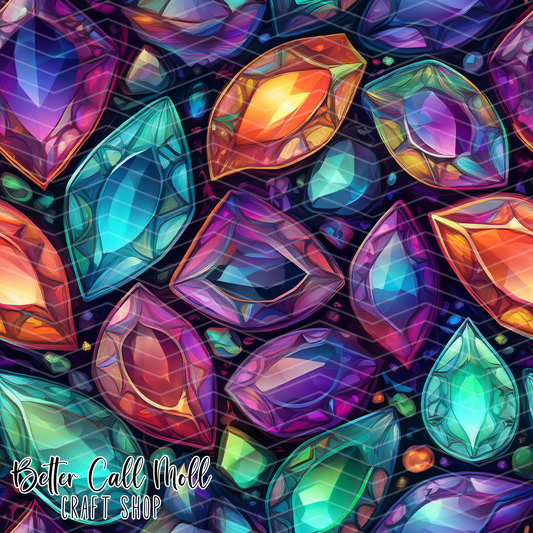 Bold Gems 2 Digital Seamless Pattern