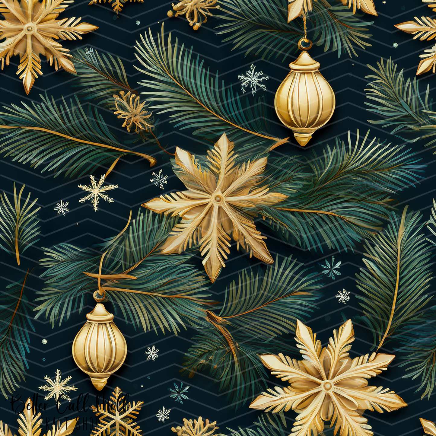 Elegant Christmas Digital Seamless Pattern