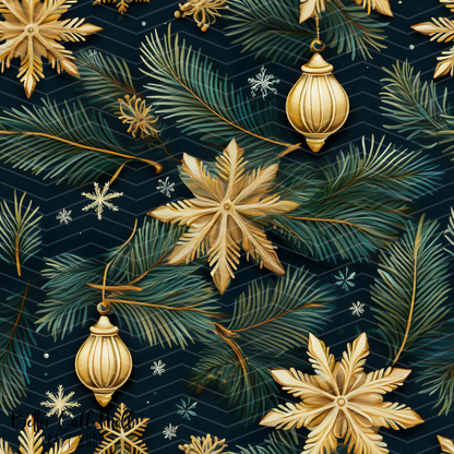 Elegant Christmas Digital Seamless Pattern