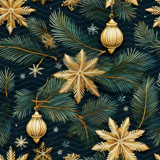 Elegant Christmas Digital Seamless Pattern