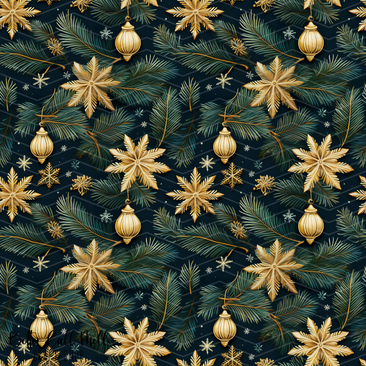 Elegant Christmas Digital Seamless Pattern