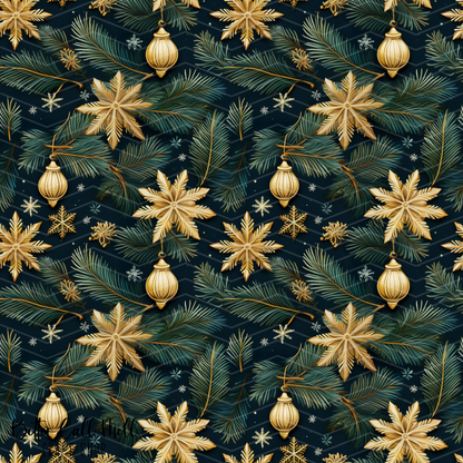 Elegant Christmas Digital Seamless Pattern