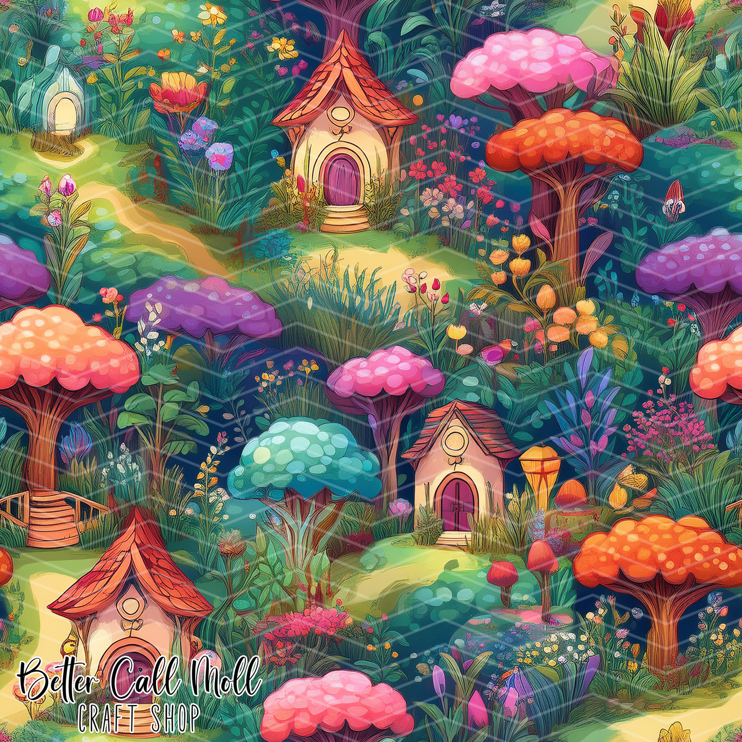 Fairy Garden 1 Digital Seamless Pattern
