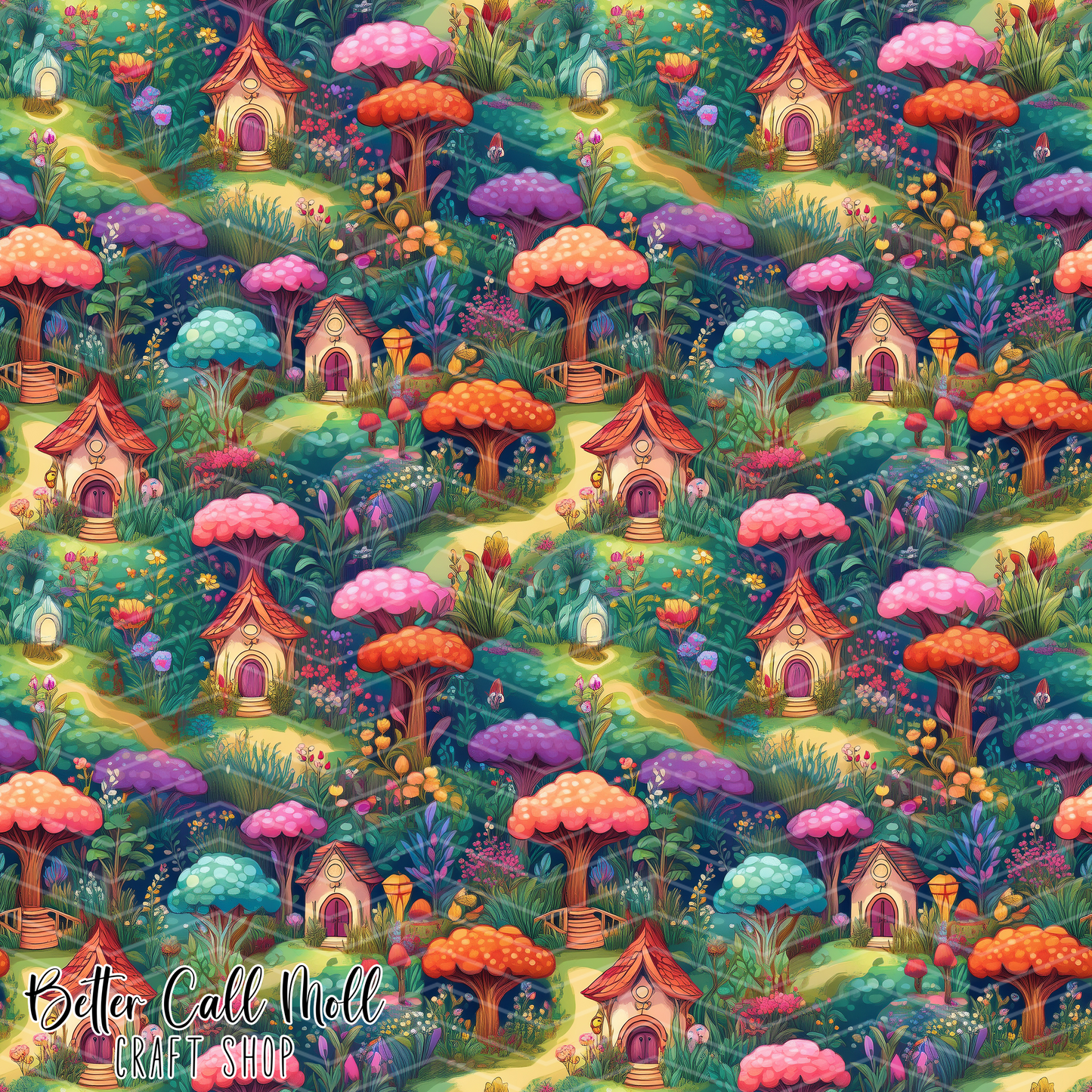 Fairy Garden 1 Digital Seamless Pattern