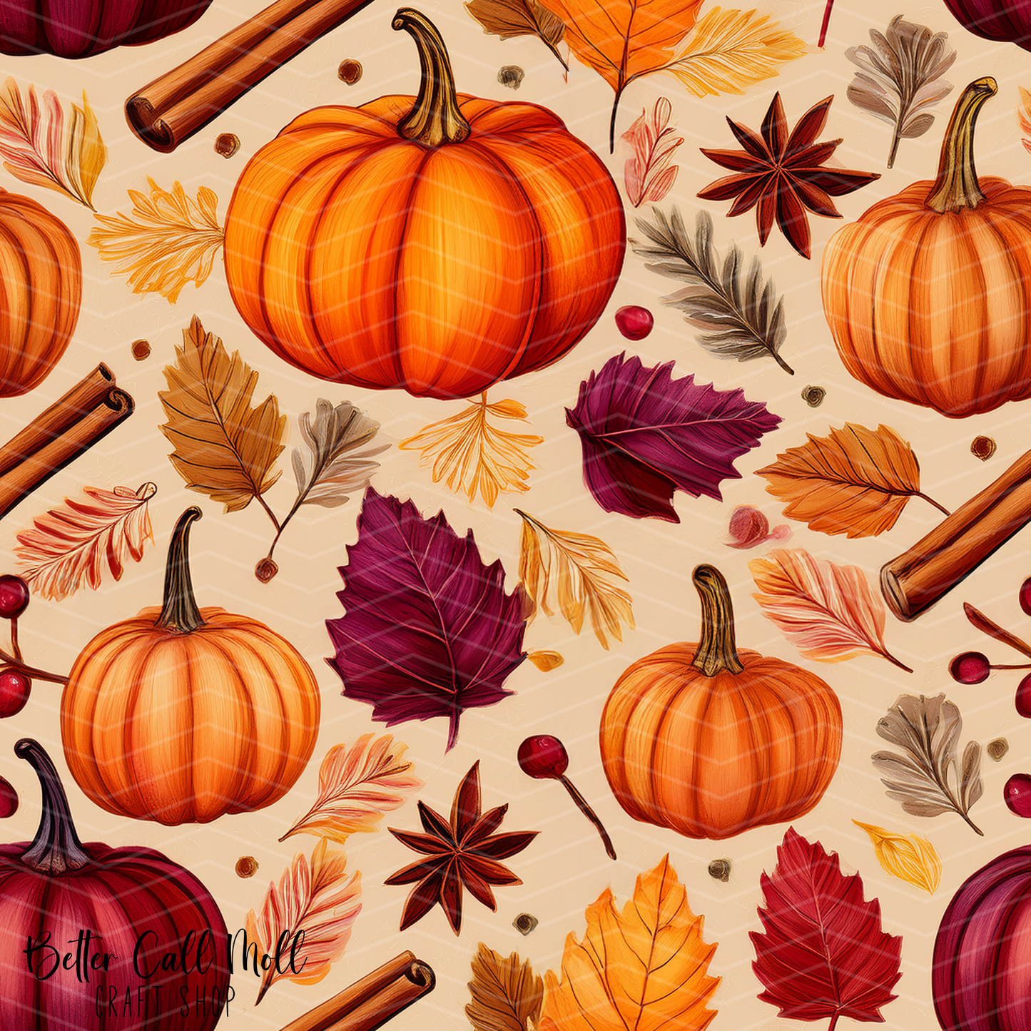 Fall Vibes 2 Digital Seamless Pattern