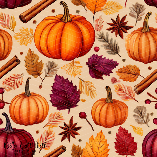 Fall Vibes 2 Digital Seamless Pattern
