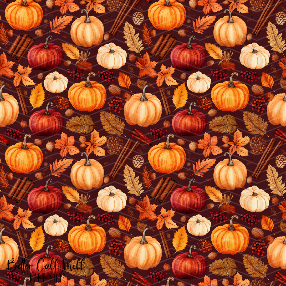 Fall Fest Pattern Fall Vibes 1 Digital Seamless Pattern – Better Call Moll Craft Shop