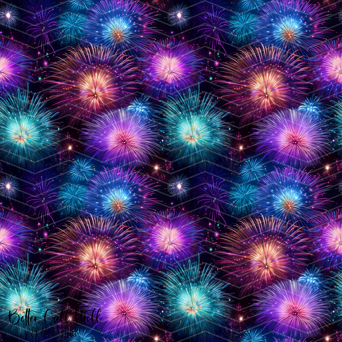 Single Firework Pattern Fireworks 1 Digital Seamless Pattern – Better Call Moll Craft Shop