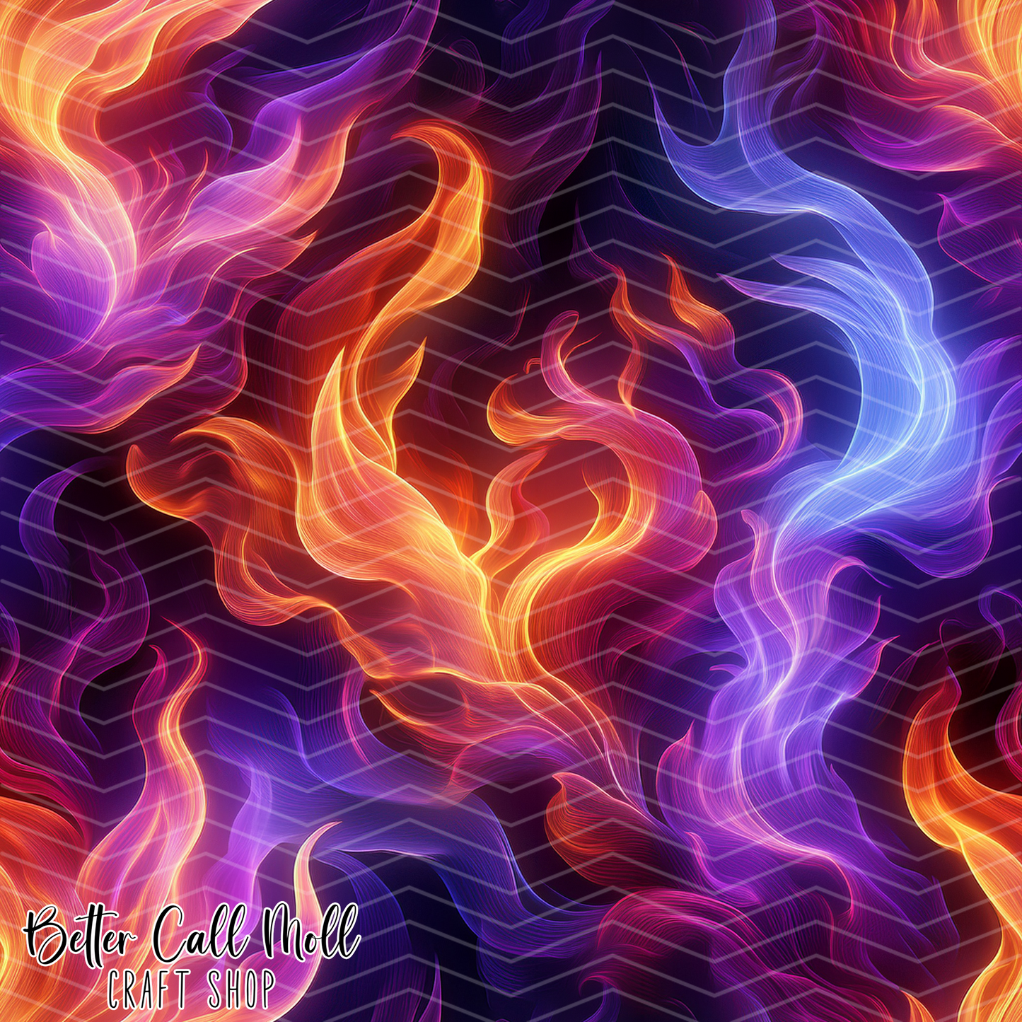Flames 3 Digital Seamless Pattern