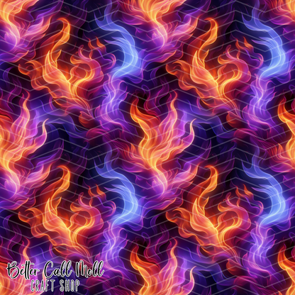 Flames 3 Digital Seamless Pattern