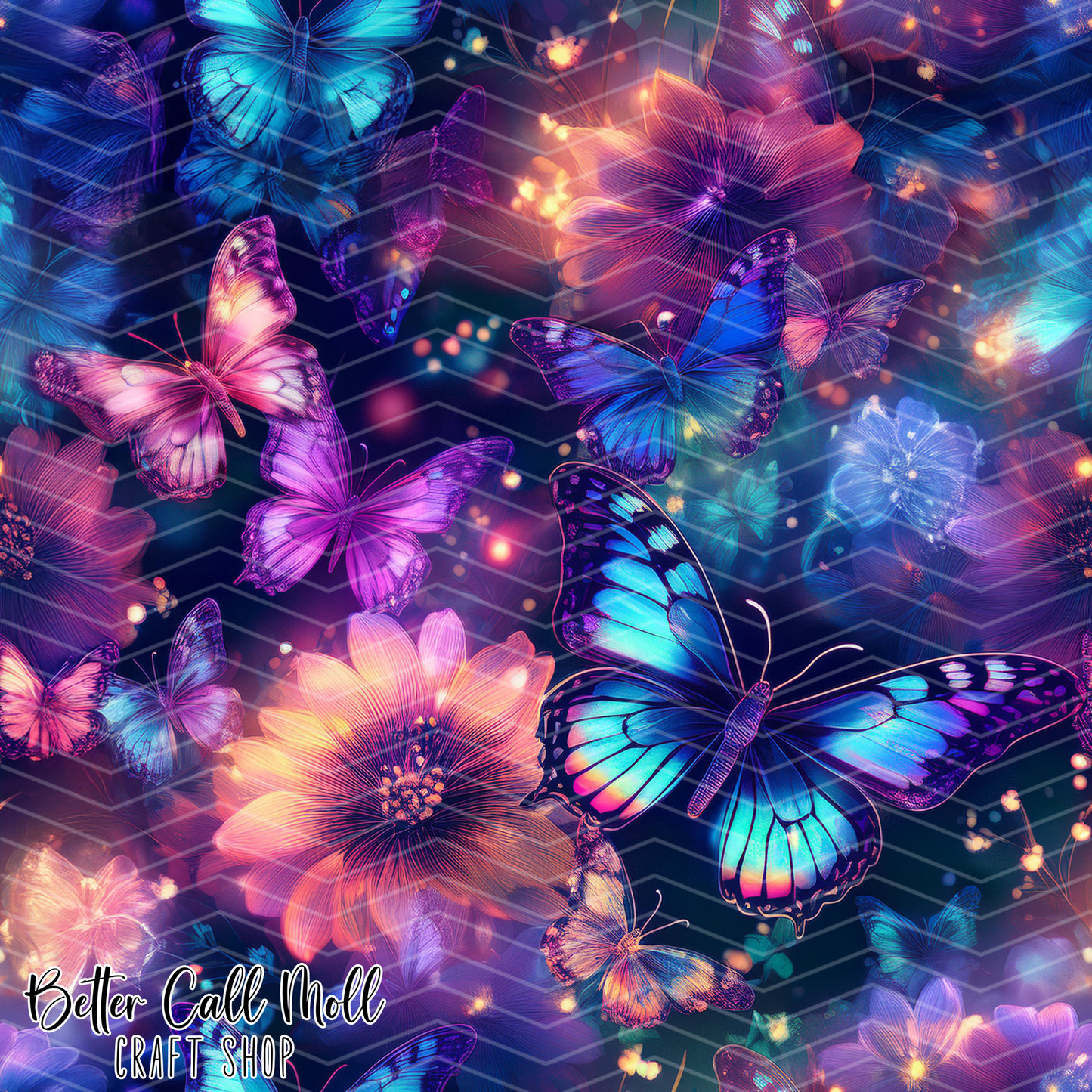 Floral Butterflies 2 Digital Seamless Pattern