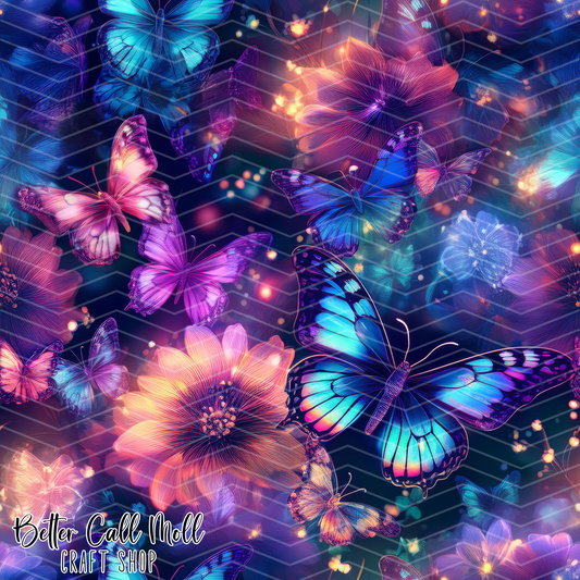 Floral Butterflies 2 Digital Seamless Pattern