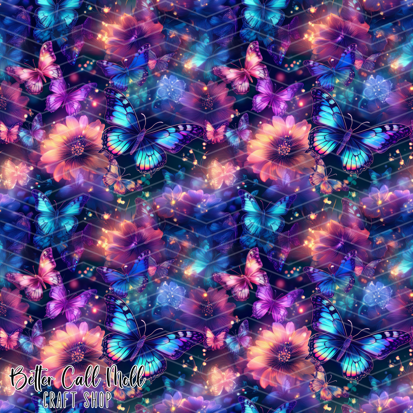 Floral Butterflies 2 Digital Seamless Pattern