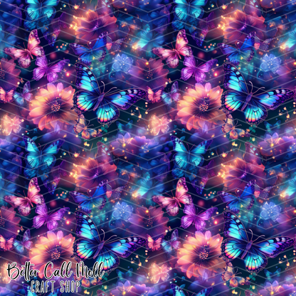 Floral Butterflies 2 Digital Seamless Pattern