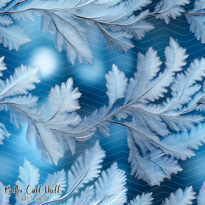 Frosted Leaves 1 Digital Seamless Pattern