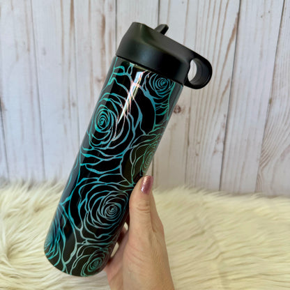 20oz Sport Peekaboo Roses Insulated Stainless Steel Coated Tumbler