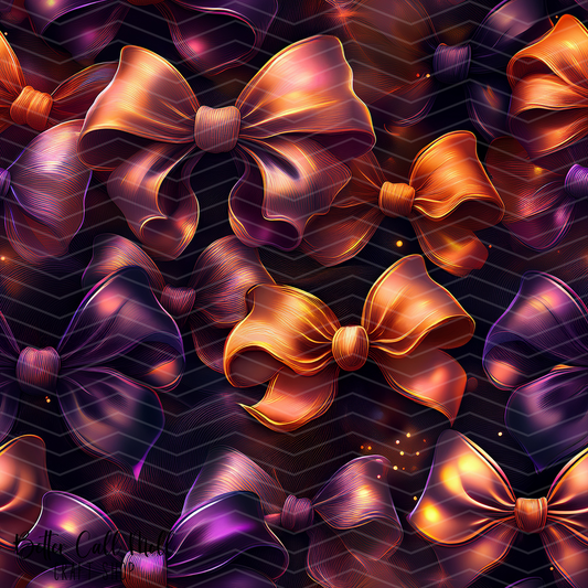 Halloween Bows 1 Digital Seamless Pattern