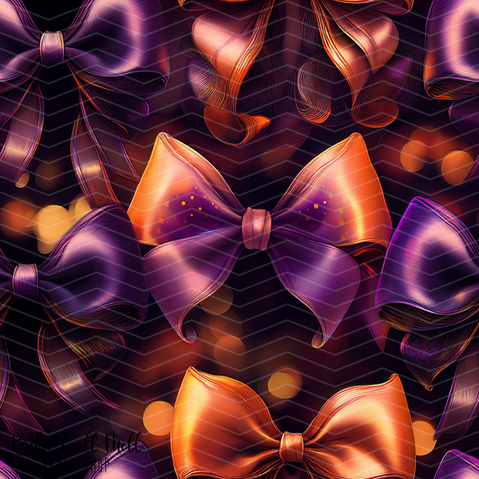 Halloween Bows 2 Digital Seamless Pattern